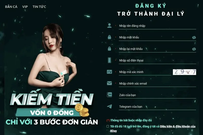 Hướng dẫn tham gia hệ thống đại lý 8Day